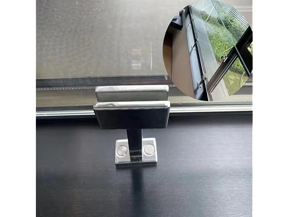 4X 304 SS Square Glass Spigots Black