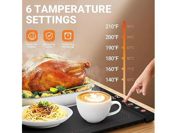 COODAM COODAM Warming Mat for Food 36x16
