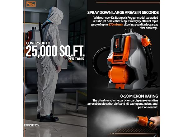 SuperHandy ULV Fogger Cordless Backpack