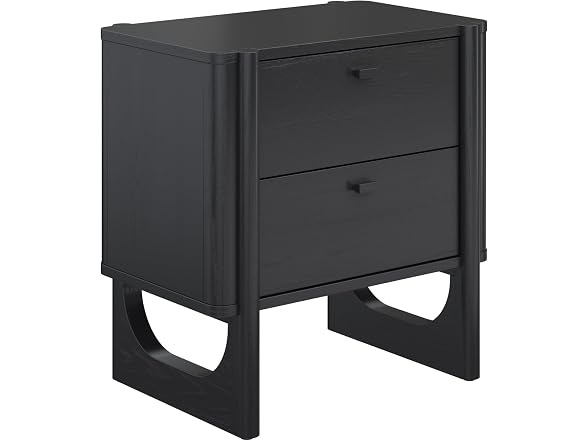 Nathan James Solace Mid Century Modern 2 Drawer Nightstand