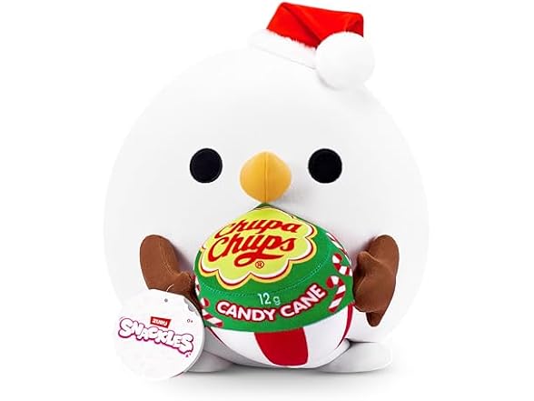Snackles Christmas Snowman & Chupachups 14 Inch Plush
