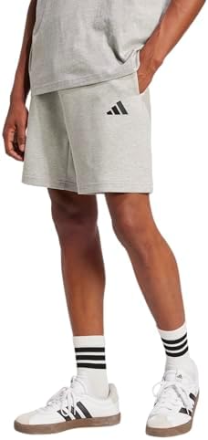 adidas Men's Future Icon Small Logo Sportswear Shorts, Medium Grey Heather, Large/Tall