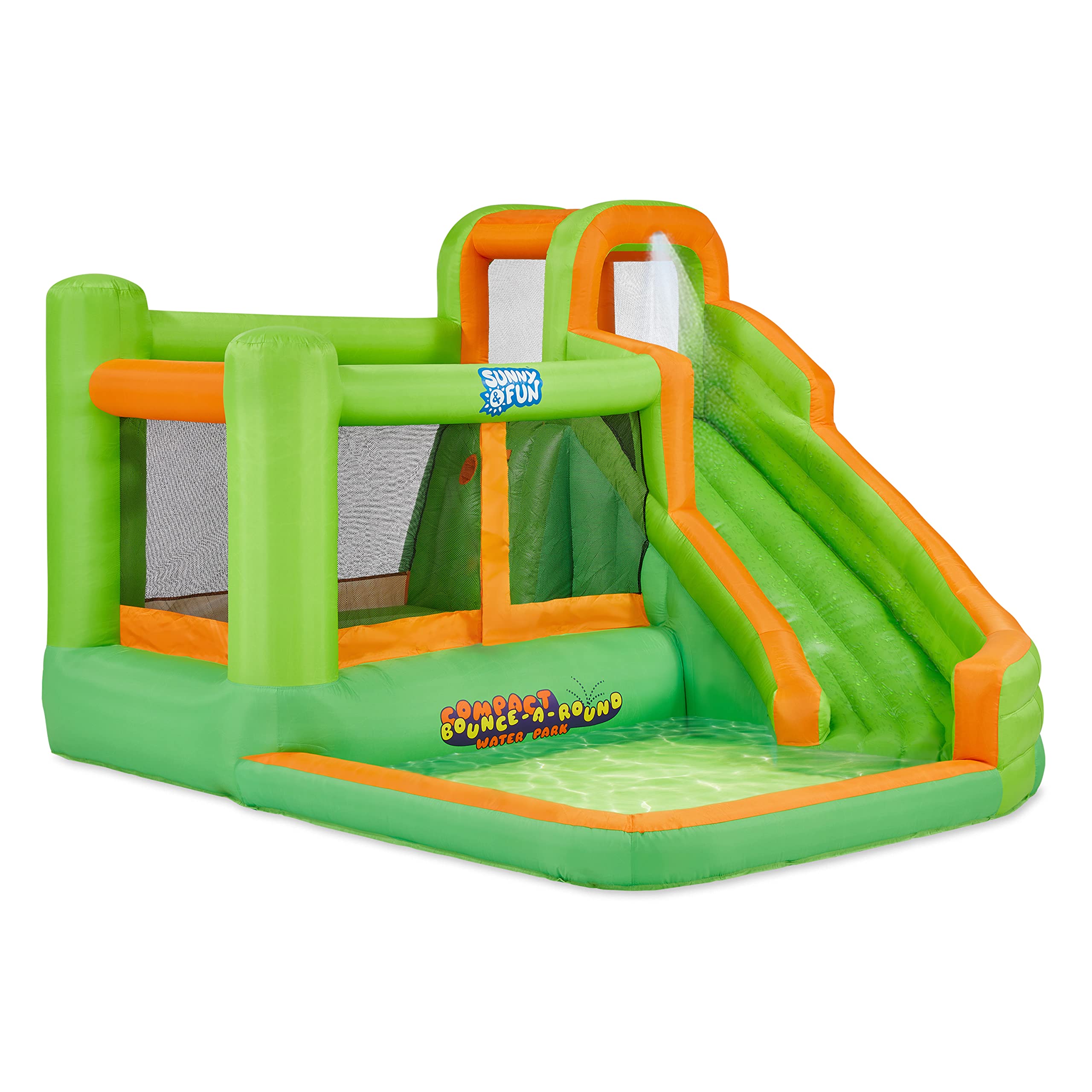 Sunny & Fun Compact Bounce-A-Round Inflatable Water Slide Park - Gallery 7