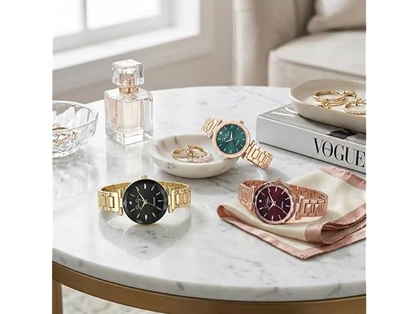 Jessica Simpson Quartz Watch w/ Metal Band