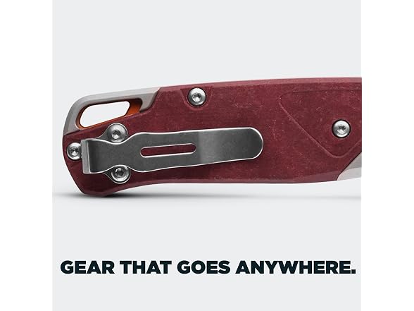 Benchmade Bugout Knife - Ash Gray/Red