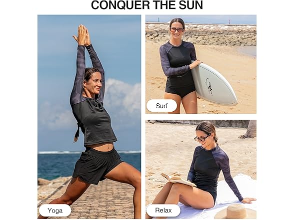 Kanu Surf Women's Black Veronica Rashguard (XL)