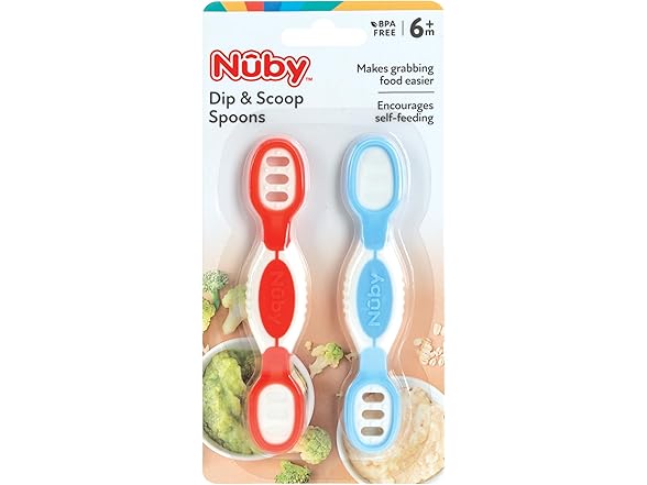 Nuby Dip & Scoop Spoons - (2-Pack)