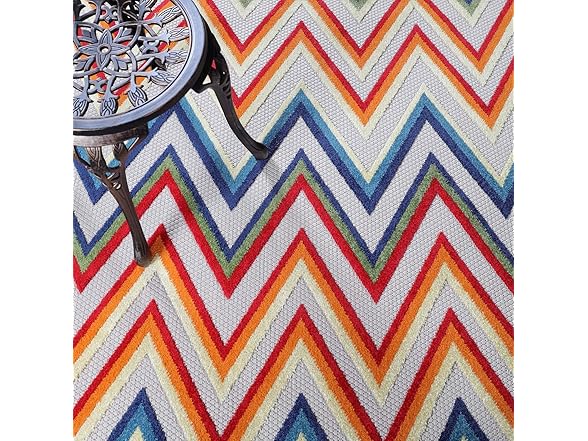 Superior Indoor/Outdoor Zig-Zag Rug