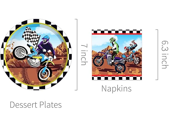 64 Pcs Plates and Napkins for 24 Guests