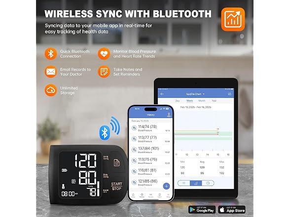 Bluetooth Blood Pressure Monitor