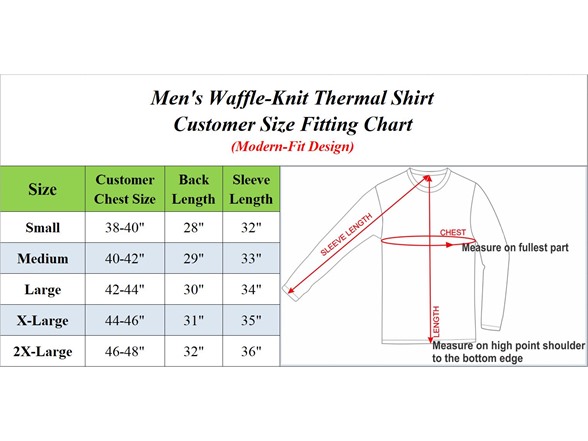 5Pk Mens Waffle-Knit Thermal Shirts