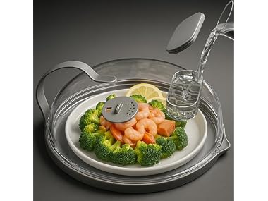 $14.99, Was $24.99, 40% Off! Microwave Splatter Cover with Water Steamer dealfomo