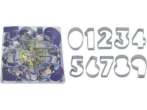R&M International Numbers 3" Cookie Cutters, 9-Piece Set