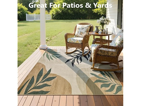 UKISS Washable Outdoor Rug 5' x 8' - Gallery 2