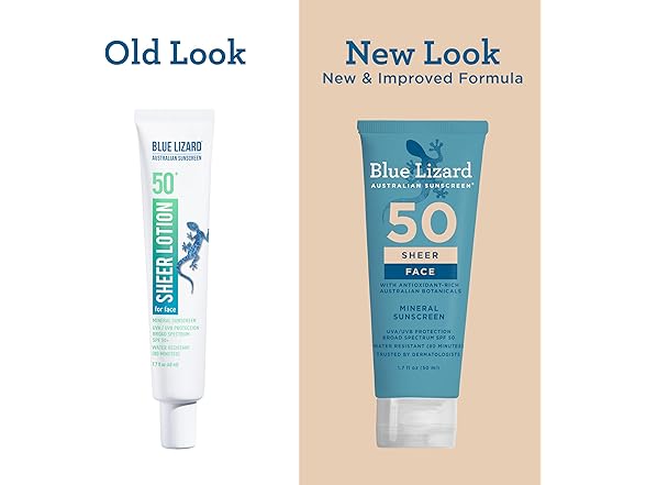 Blue Lizard Sheer Face Mineral SPF 50 Sunscreen