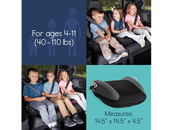 Inflatable Booster Car Seat Black/Gray
