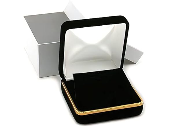 Black Velvet Necklace Pendant Gift Box