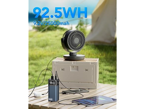 Marasone 25000mAh 20W Portable Powerbank w/Built-in Cables