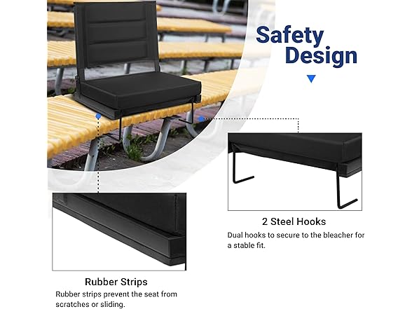 Stadium Seats for Bleachers with Back Support