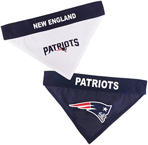 Pets First NFL New England Patriots Reversible Bandana Size XX-Large for Dogs & Cats. 2 Sided Sports Bandana, Premium Embroidery Team Logo, Many NFL Teams Available