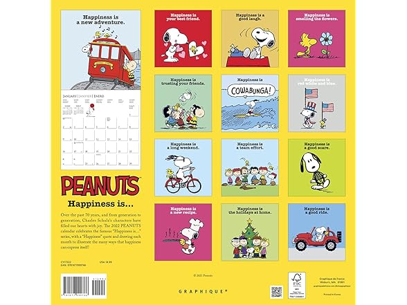 Graphique Graphique 2022 Peanuts “Happiness Is” Wa