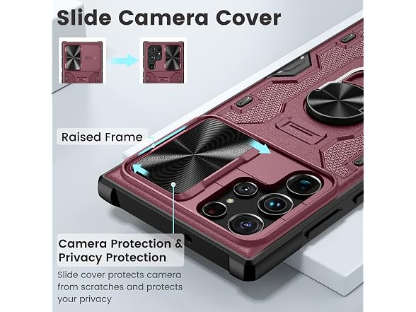 Caka for Samsung Galaxy S22 Ultra Case with Stand
