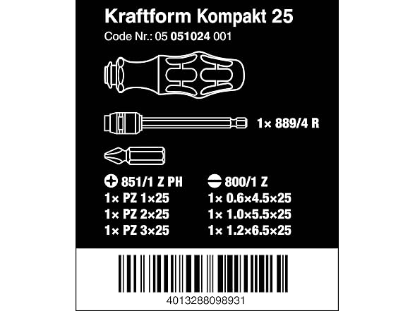Wera WER05051024001 KK25 Replacement Driver