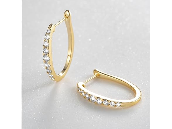 Aidomiya 14k Gold Plated Hoop Earrings 25mm