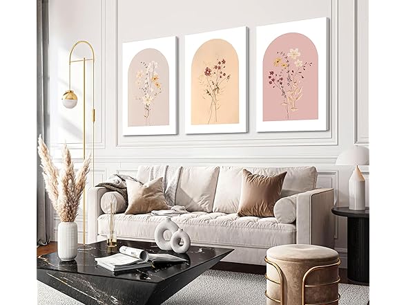 Framed Watercolor Wildflower Wall Art