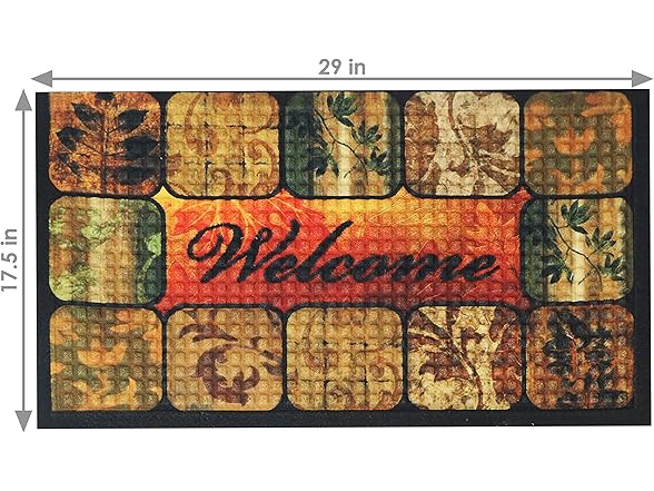 Sunnydaze Decor FTX-825 17.5 x 29 Floral Entry Mat