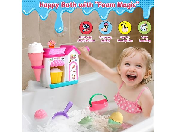 Bath Toys for Kids Ages 4-8 Ice Cream