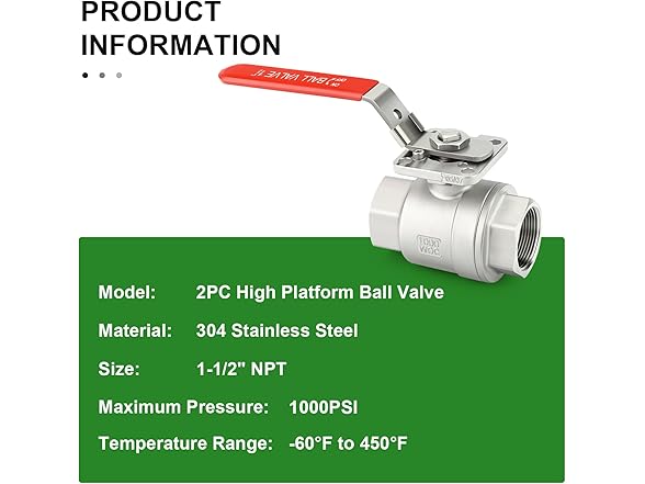 FNPT  High Platform Ball Valve