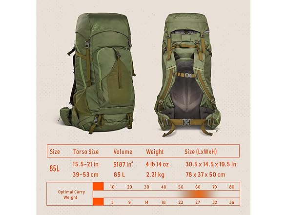 Kelty Asher Backpack (85L Winter Moss)