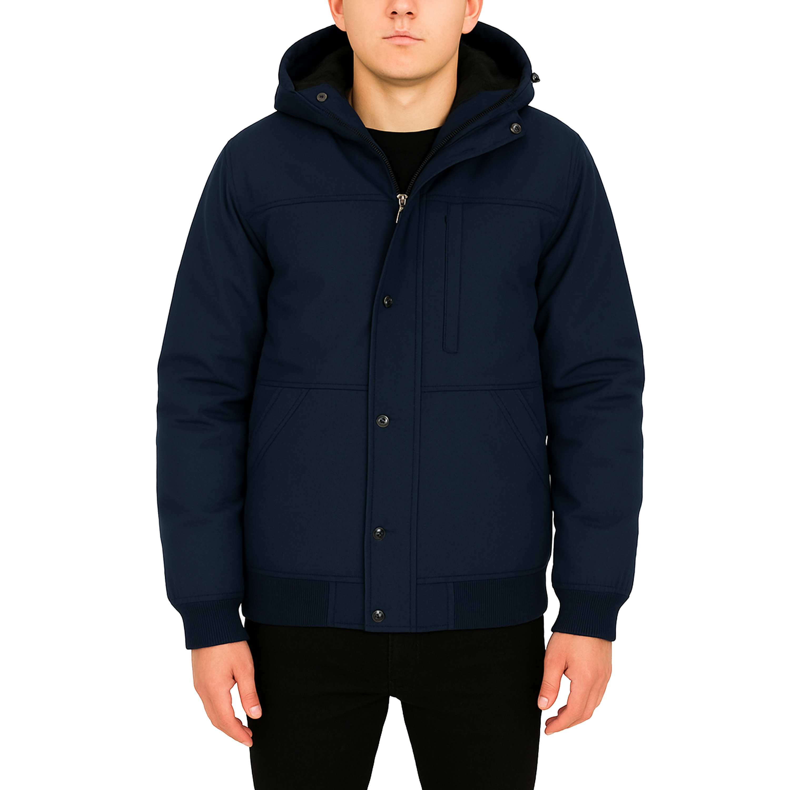 Mens Heavyweight Sherpa Bomber Jacket - Gallery 17