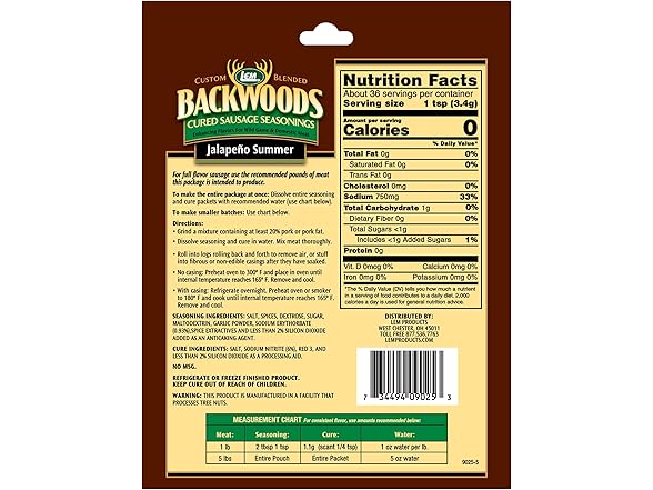 LEM Products Backwoods Bratwurst Seasoning