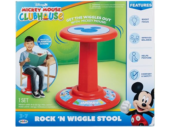 JAKKS Pacific Kid's Mickey Mouse Wiggle Stool