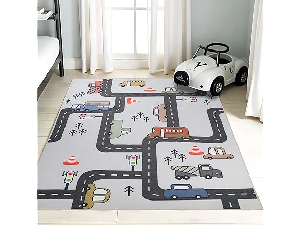 Superior Construction Zone Non-Slip Indoor Rug 5'x8'