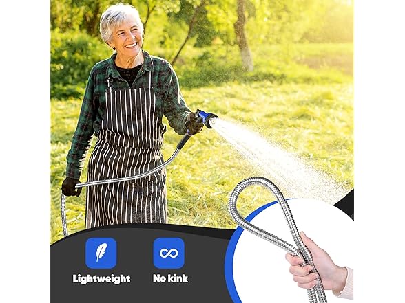 GAGALUGEC Stainless Steel Garden Hose | 50 ft