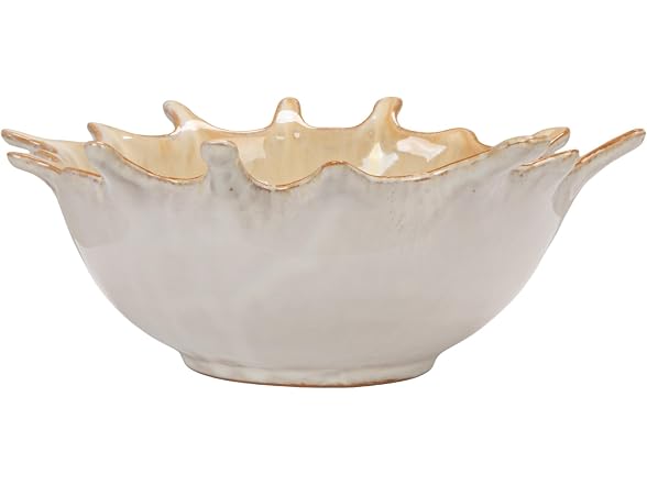 Creative Co-Op Stoneware Sunburst Artisan Bowl