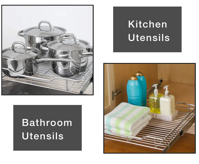 Smart Design Pull Out Cabinet Shelf - Gallery 8