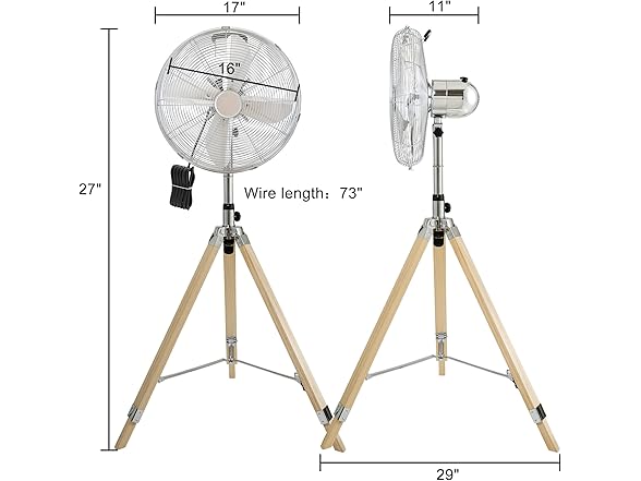 Simple Deluxe Retro Tripod Fan