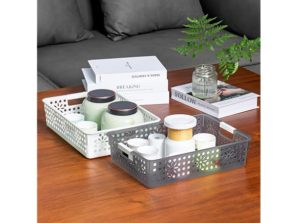 Cetomo Plastic Storage Box Clear Black, 6 Pack 