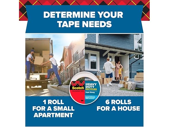 Scotch Heavy Duty Packing Tape 6-Pack