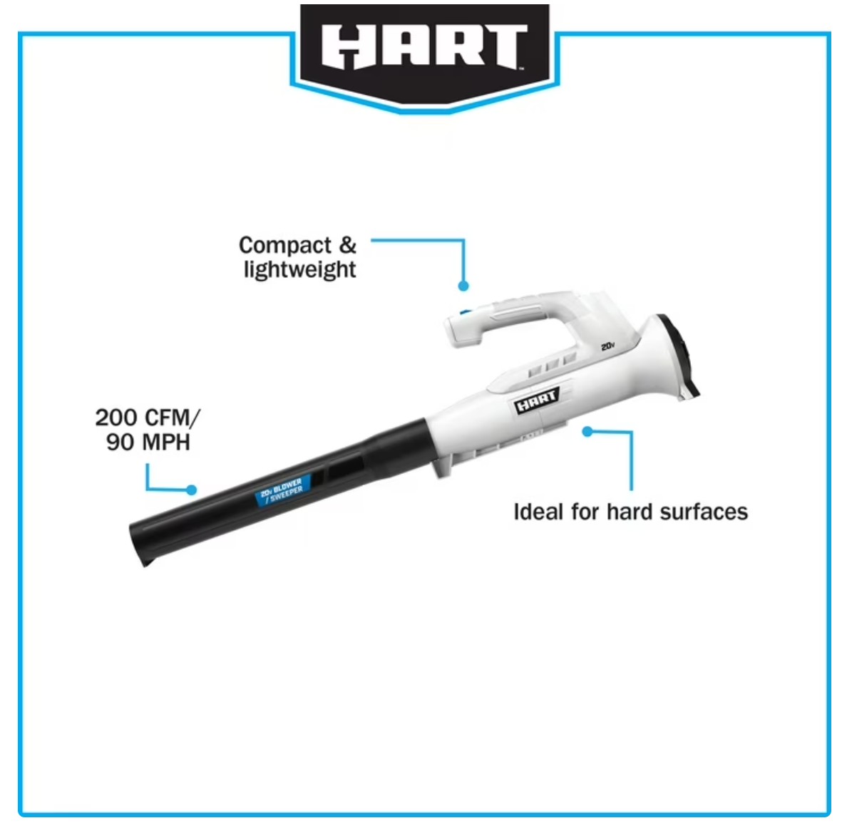 HART 20-Volt 10-inch String Trimmer/Bazooka Leaf Blower Combo Kit - Gallery 13