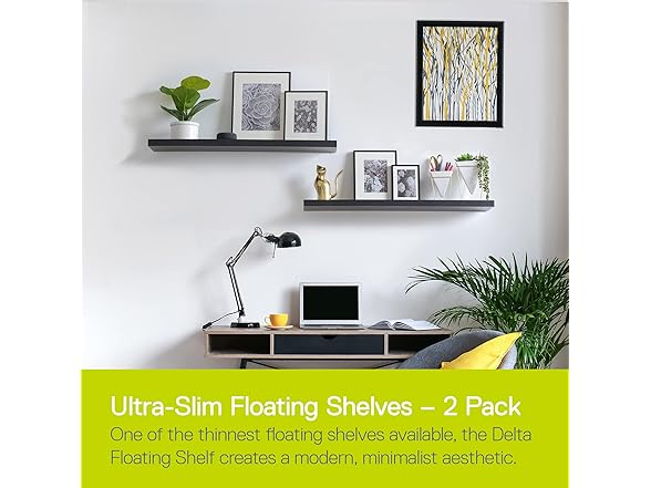 Delta Cycle 2-Pack Floating Shelves 24" x 8" x 1"