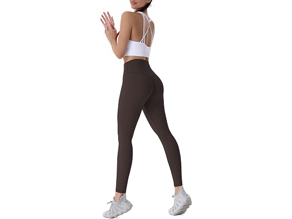 Sunzel Womens Leggings 28in L Brown