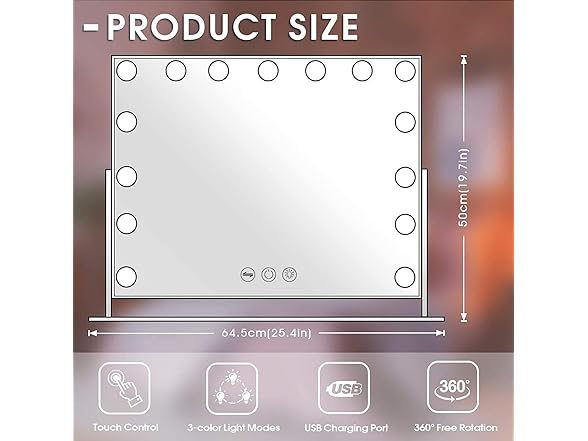 M MISAVANITY Vanity Mirror