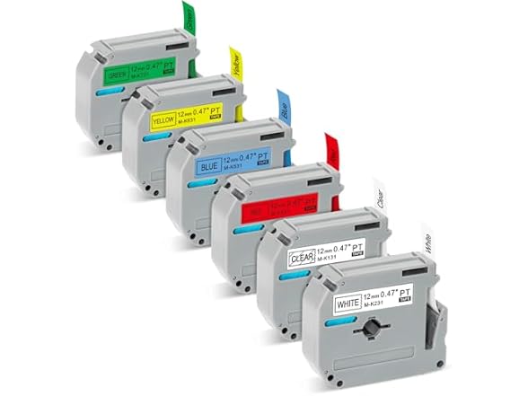 Home Colortly 6 Pack Color Label Tape