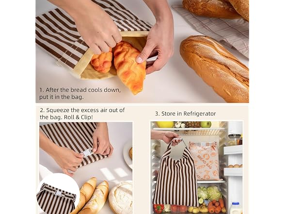 GDDAY Beeswax Bread Bags, 2 Pack XL