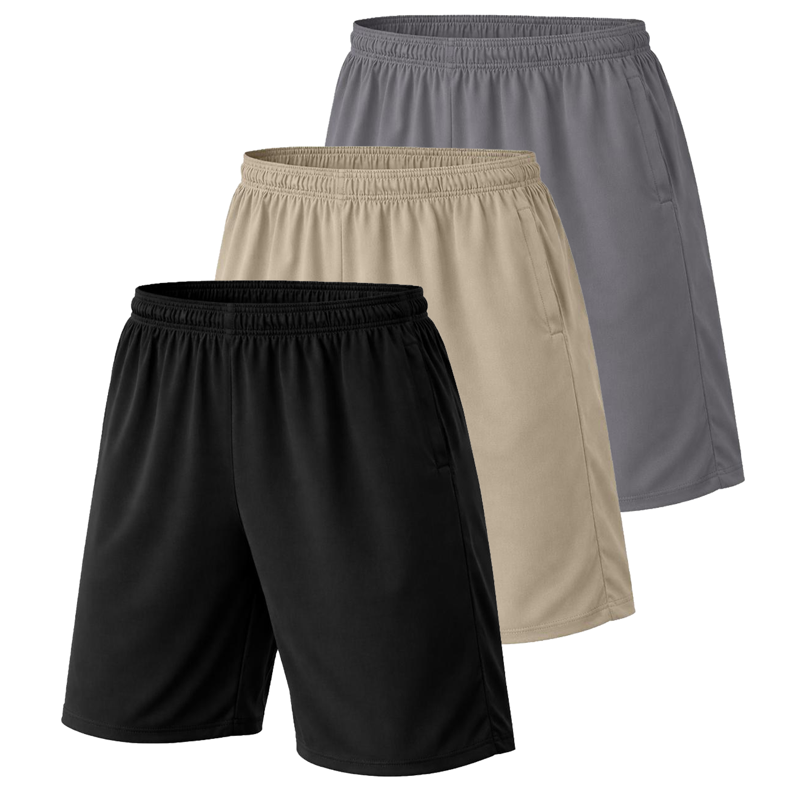 3Pk Or 5Pk Mens Poly Tech Lounge Shorts - Gallery 16